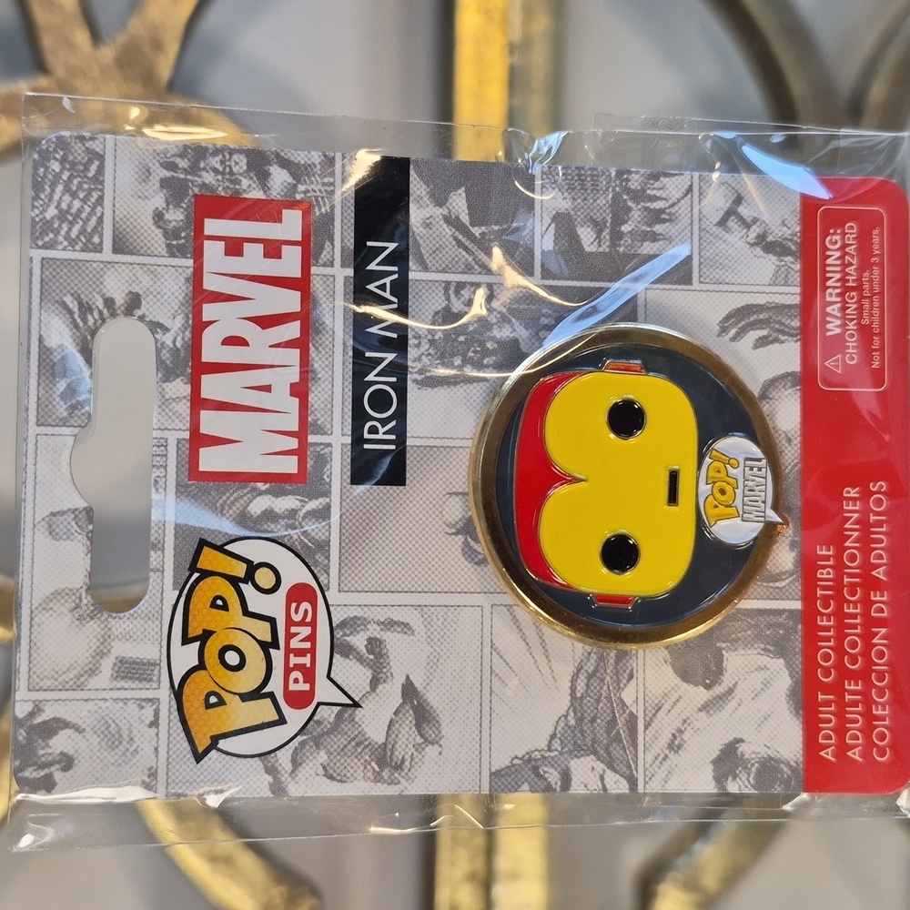 Funko × Marvel's Iron Man Pop! Pin with Red and Yellow